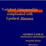 Vertebral  Osteomyelitis complicated with Epidural Absceses